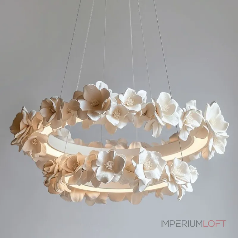 Подвесная люстра Numbo Flowers B P2 D70 D100 с цветочным декором плафона от Vinsa