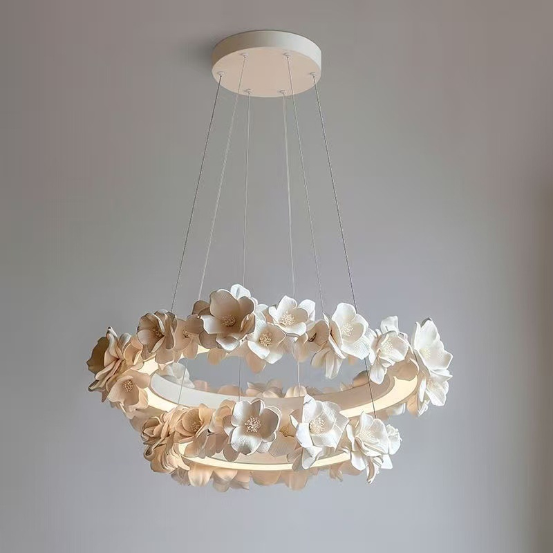 Подвесная люстра Numbo Flowers B P2 D70 D100 с цветочным декором плафона от Vinsa