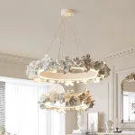Подвесная люстра Numbo Flowers B P2 D70 D100 с цветочным декором плафона от Vinsa