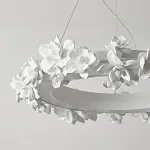 Подвесная люстра Numbo Flowers B с цветочным декором плафона от Vinsa