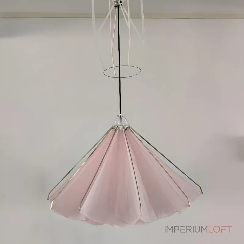 Подвесная люстра Silken Bloom C D100 с механизмом раскрытия и подъёма с плафоном в форме цветка от Vinsa