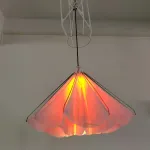 Подвесная люстра Silken Bloom C D100 с механизмом раскрытия и подъёма с плафоном в форме цветка от Vinsa