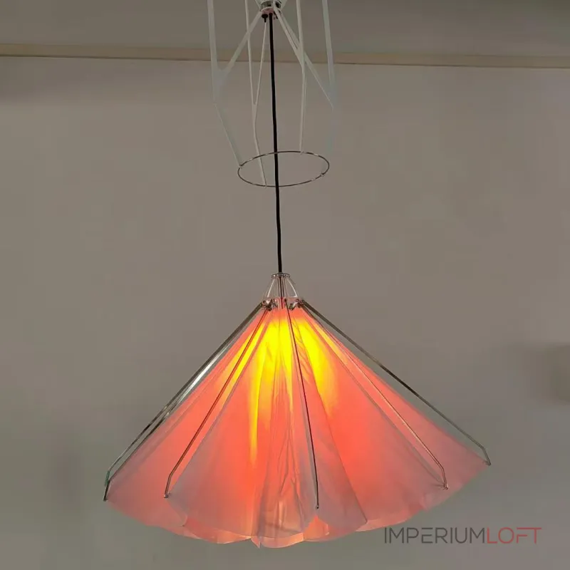 Подвесная люстра Silken Bloom C D100 с механизмом раскрытия и подъёма с плафоном в форме цветка от Vinsa