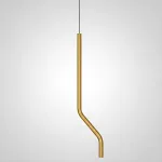 Подвесной светильник ZAKRIS C Brass с изогнутым плафоном