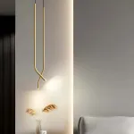 Подвесной светильник ZAKRIS C Brass с изогнутым плафоном