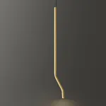 Подвесной светильник ZAKRIS C Brass с изогнутым плафоном