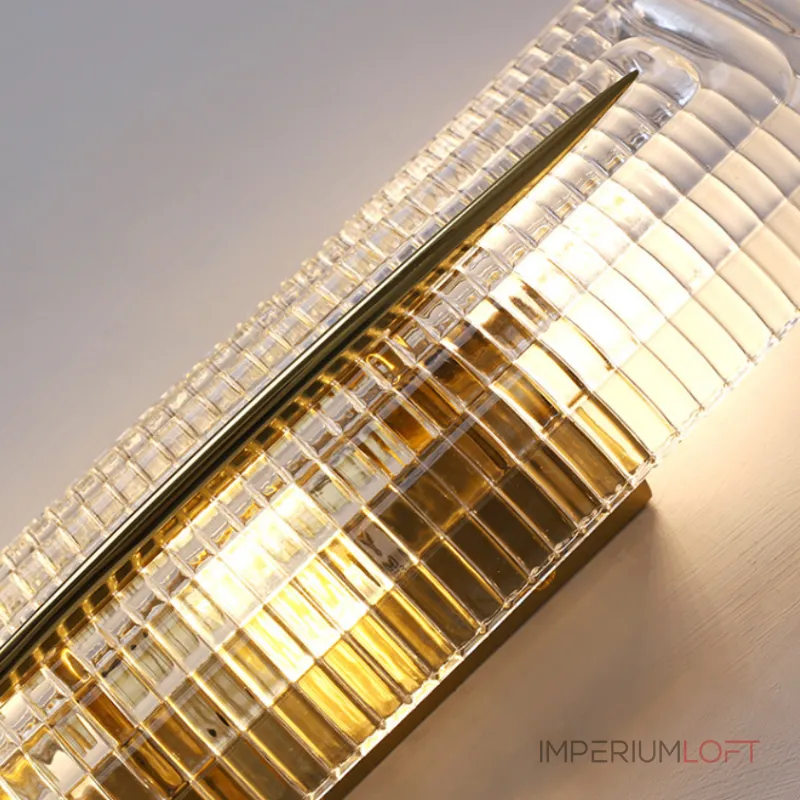 Настенный светильник Elegant Vein Gold H40 с фактурным стеклянным плафоном от Vinsa