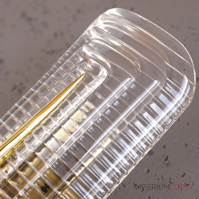Настенный светильник Elegant Vein Gold H40 с фактурным стеклянным плафоном от Vinsa