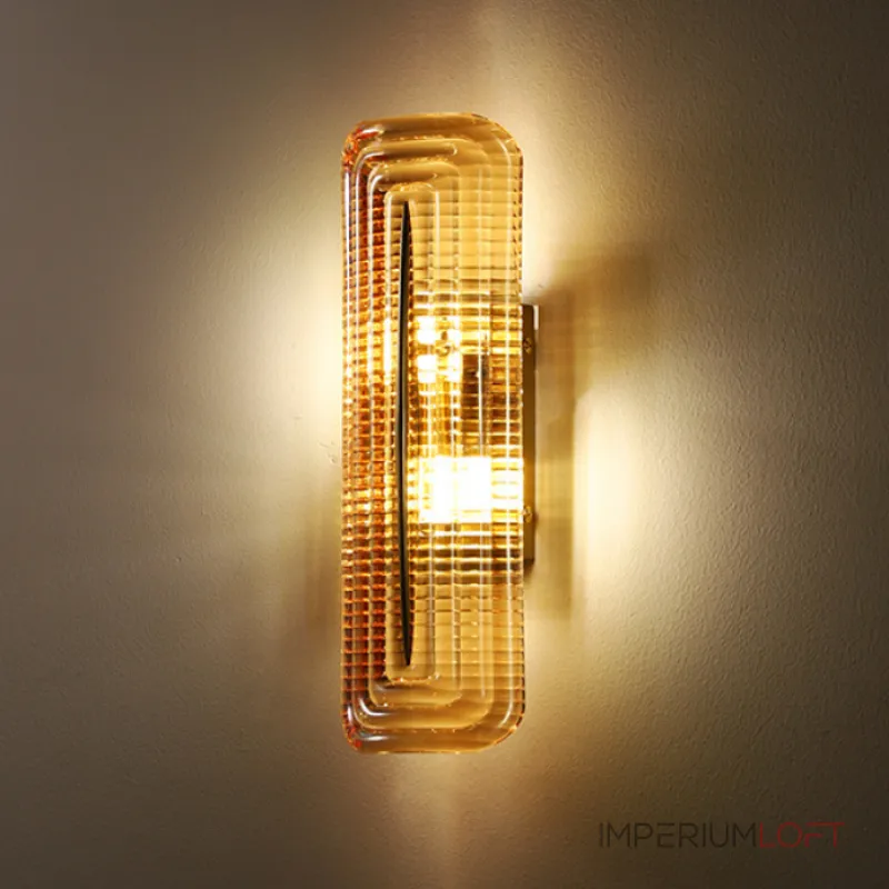 Настенный светильник Elegant Vein Gold H30 с фактурным стеклянным плафоном от Vinsa
