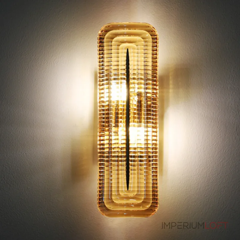 Настенный светильник Elegant Vein Gold H30 с фактурным стеклянным плафоном от Vinsa