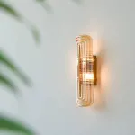 Настенный светильник Elegant Vein Gold H30 с фактурным стеклянным плафоном от Vinsa