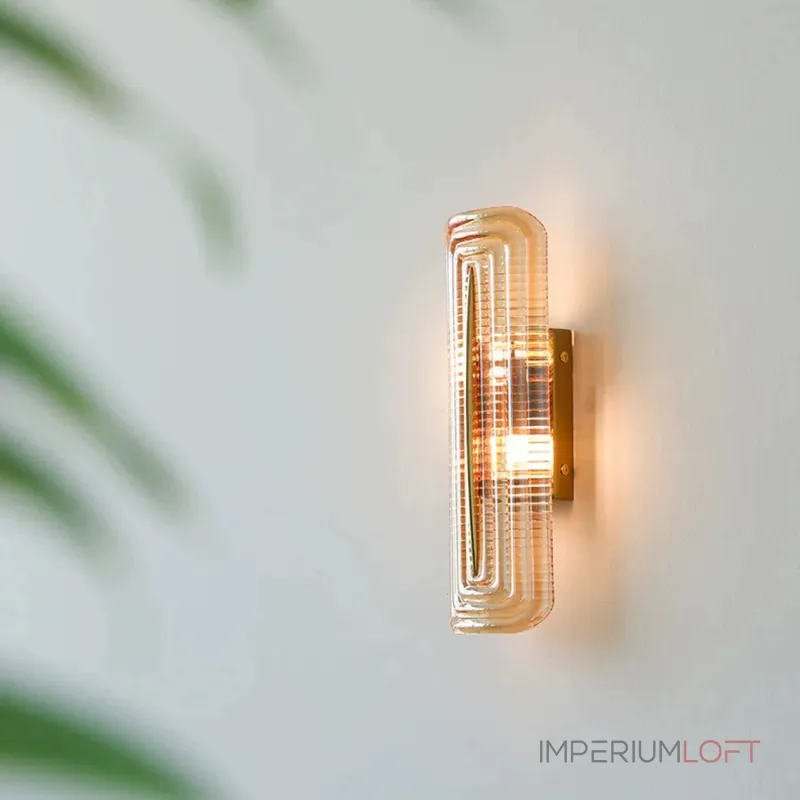 Настенный светильник Elegant Vein Gold H30 с фактурным стеклянным плафоном от Vinsa