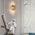 Настенный светильник Elegant Vein Gold H40 с фактурным стеклянным плафоном от Vinsa