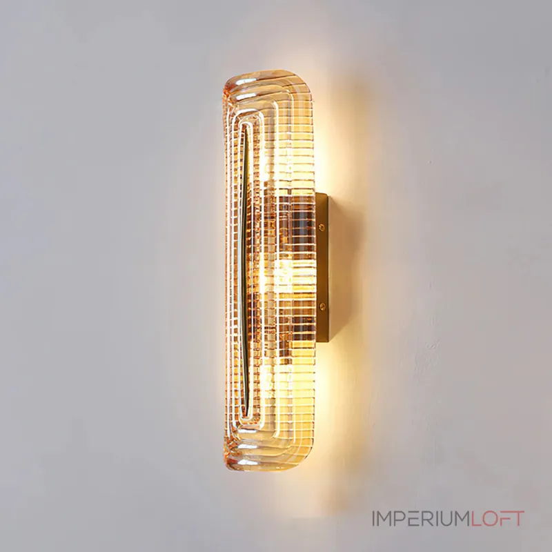 Настенный светильник Elegant Vein Gold H40 с фактурным стеклянным плафоном от Vinsa