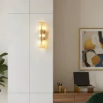 Настенный светильник Elegant Vein Gold H40 с фактурным стеклянным плафоном от Vinsa