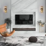 Настенный светильник Elegant Vein Grey H40 с фактурным стеклянным плафоном от Vinsa