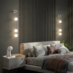 Настенный светильник ADILS WALL H130 Nickel в лаконичном стиле
