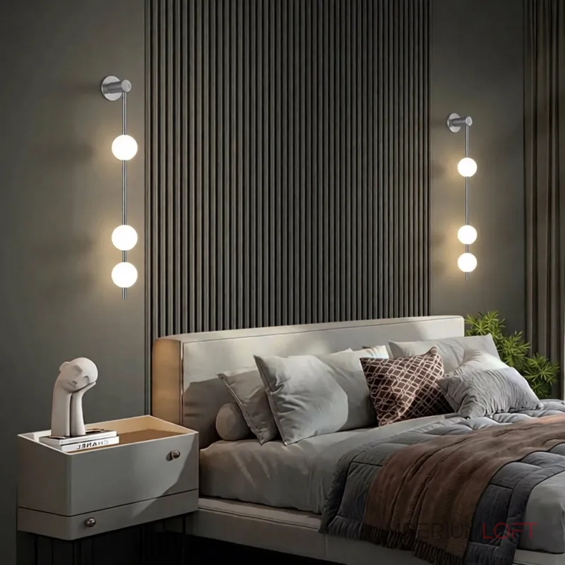 Настенный светильник ADILS WALL H130 Nickel в лаконичном стиле