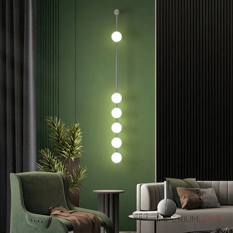 Настенный светильник ADILS WALL H185 Nickel в лаконичном стиле