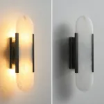 Бра MELANGE ELONGATED SCONCE Black с лаконичным плафоном