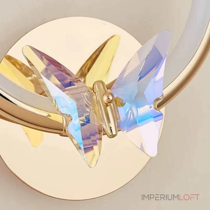 Настенный светильник Crystal Butterfly с хрустальными бабочками от Vinsa