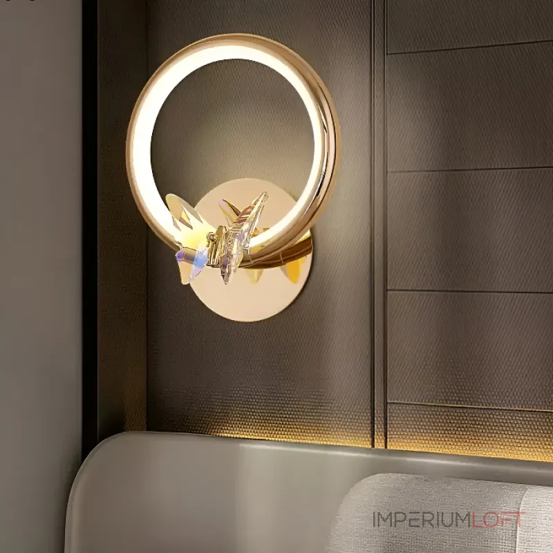 Настенный светильник Crystal Butterfly с хрустальными бабочками от Vinsa