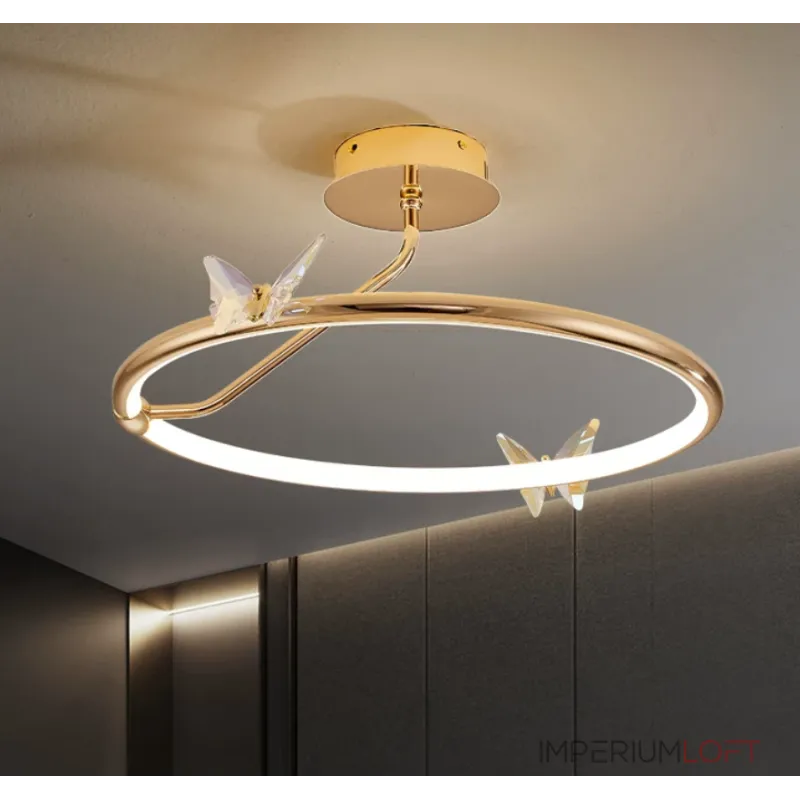 Потолочная люстра Crystal Butterfly D50 с хрустальными бабочками от Vinsa