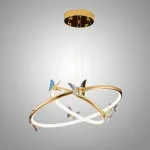Подвесная люстра Crystal Butterfly P2 D40 D60 с хрустальными бабочками от Vinsa