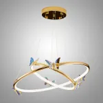 Подвесная люстра Crystal Butterfly P2 D80 D100 с хрустальными бабочками от Vinsa