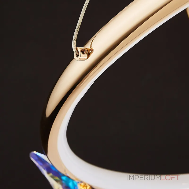 Подвесная люстра Crystal Butterfly P2 D40 D60 с хрустальными бабочками от Vinsa