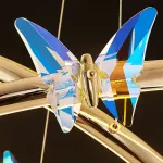 Подвесная люстра Crystal Butterfly P2 D40 D60 с хрустальными бабочками от Vinsa