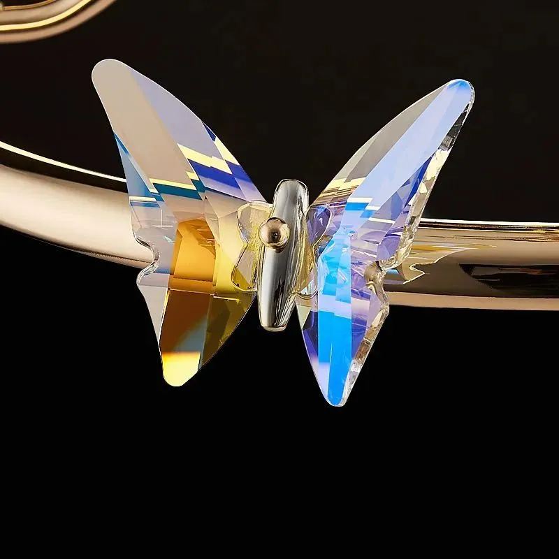 Подвесная люстра Crystal Butterfly B P2 D30 D50 с хрустальными бабочками от Vinsa