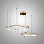 Подвесная люстра Crystal Butterfly B P2 D30 D50 с хрустальными бабочками от Vinsa