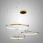 Подвесная люстра Crystal Butterfly P3 D40 D60 D80 с хрустальными бабочками от Vinsa