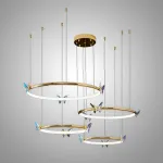 Подвесная люстра Crystal Butterfly P4 D40 D50 D60 D80 с хрустальными бабочками от Vinsa