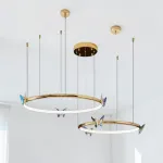 Подвесная люстра Crystal Butterfly B P2 D30 D50 с хрустальными бабочками от Vinsa