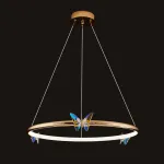 Подвесная люстра Crystal Butterfly D60 с хрустальными бабочками от Vinsa