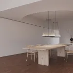 Подвесной светильник Array A H110/D83 Beige с плафонами из нитей от Vinsa