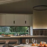 Подвесной светильник Array B H190/D83 Beige с плафонами из нитей от Vinsa