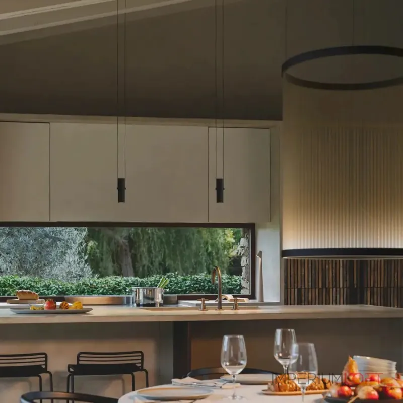 Подвесной светильник Array B H190/D83 Beige с плафонами из нитей от Vinsa