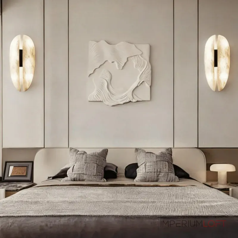 Настенный светильник Split Marble с плафонами из мрамора от VINSA Настенный светильник Split Marble с плафонами из мрамора от VINSA