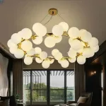 Подвесная люстра Milk Bubble Round Chandelier D100