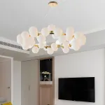 Подвесная люстра Milk Bubble Round Chandelier D100
