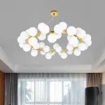 Подвесная люстра Milk Bubble Round Chandelier D100