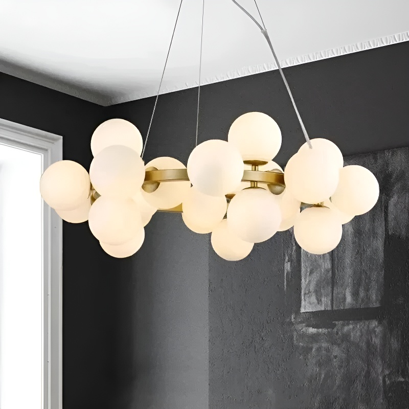 Подвесная люстра Milk Bubble Round Chandelier D56