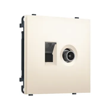 Комплект механизма розетки компьютерной + TV оконечной RJ-45 (8P8C) CAT6 Ambrella Volt SIGMA MS252510