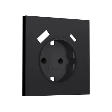 Лицевая панель для электрической розетки с заземлением со шторками 2USB A+C Ambrella Volt SIGMA SP9900
