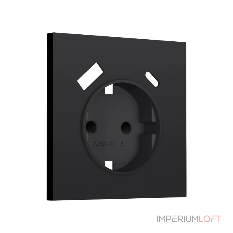 Лицевая панель для электрической розетки с заземлением со шторками 2USB A+C Ambrella Volt SIGMA SP9900