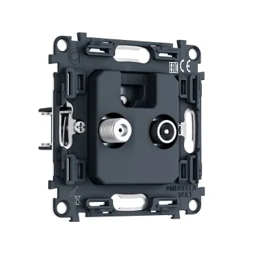 Механизм розетки TV оконечной + SAT 5-862MHz 3.5dB/950-2150MHz 3.8 dB Ambrella Volt VM PR217