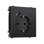 Комплект механизма электрической розетки 2USB A+C 20W (быстрая зарядка) с/з и шторками Ambrella Volt SIGMA MS810010